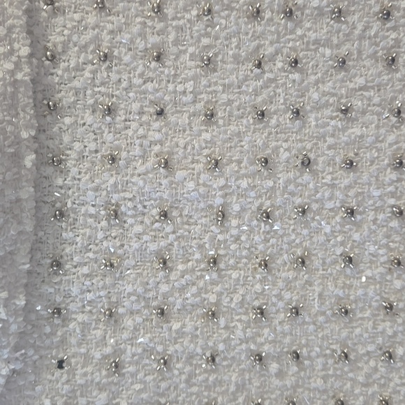 Zara Cream Textured Short Sleeve Jacket - Picture 6 of 6